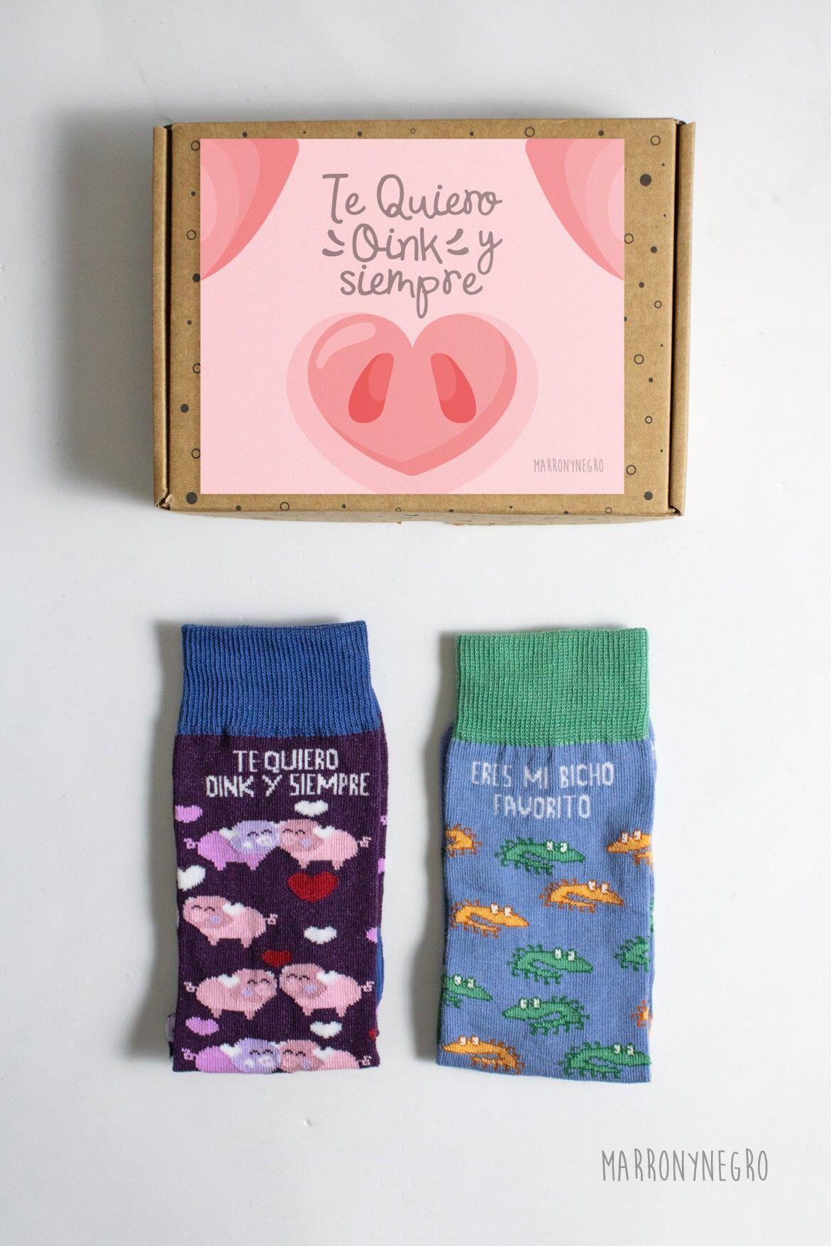 Pack 2 calcetines Te Quiero Oink y siempre + Eres mi bicho favorito
