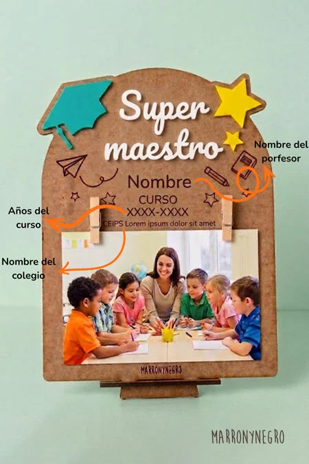 Portafotos Maestro con superpoderes | Personalizado