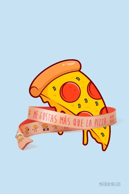 Pulsera Me Gustas Más que la Pizza