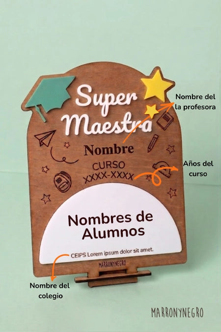 Recuerdo Clase Maestra con superpoderes | Personalizado