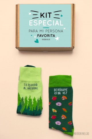 Pack 2 calcetines Te Quiero al Natural + Devórame Otra Vez