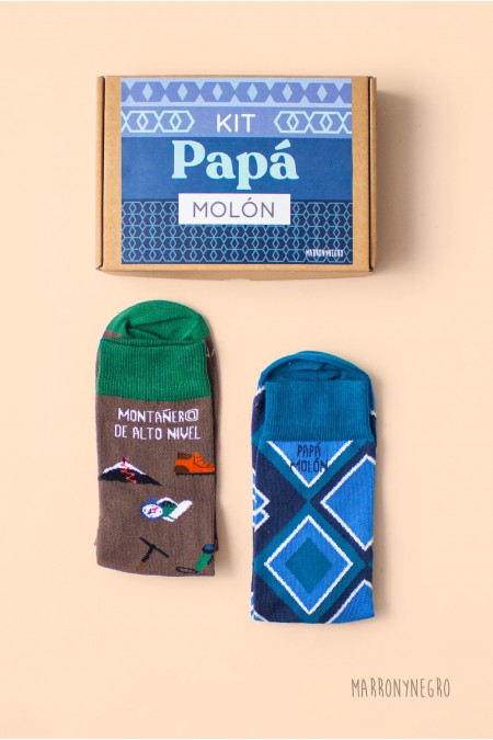 Pack 2 calcetines Papá Molón + Montañero de Alto Nivel