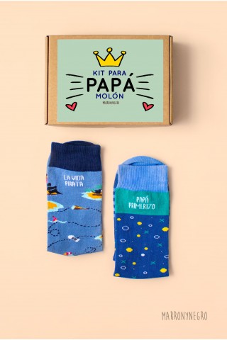 Pack 2 calcetines Papá Primerizo + La Vida Pirata