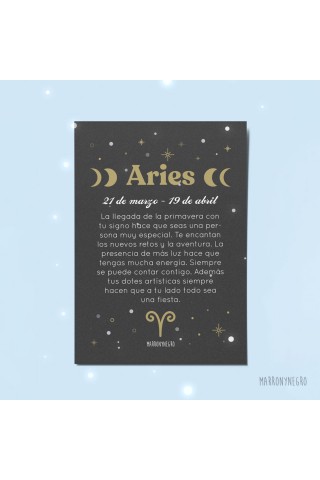 Tarjeta horóscopo aries