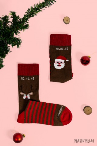 Calcetines navideños "ho,ho,ho"