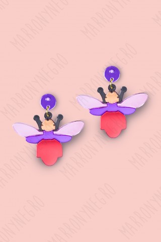 Pendientes Metacrilato Bichito