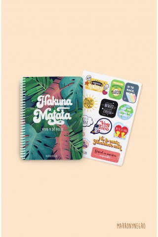 Cuaderno "Hakuna Matata" + pegatinas