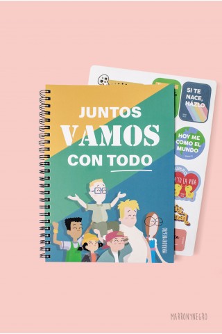 Cuaderno Juntos Podemos con Todo + Pegatinas