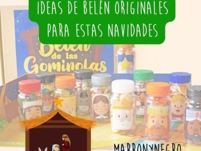 Producto: Ideas de Belén Originales para estas Navidades con Calcetines y Chuches - Marronynegro