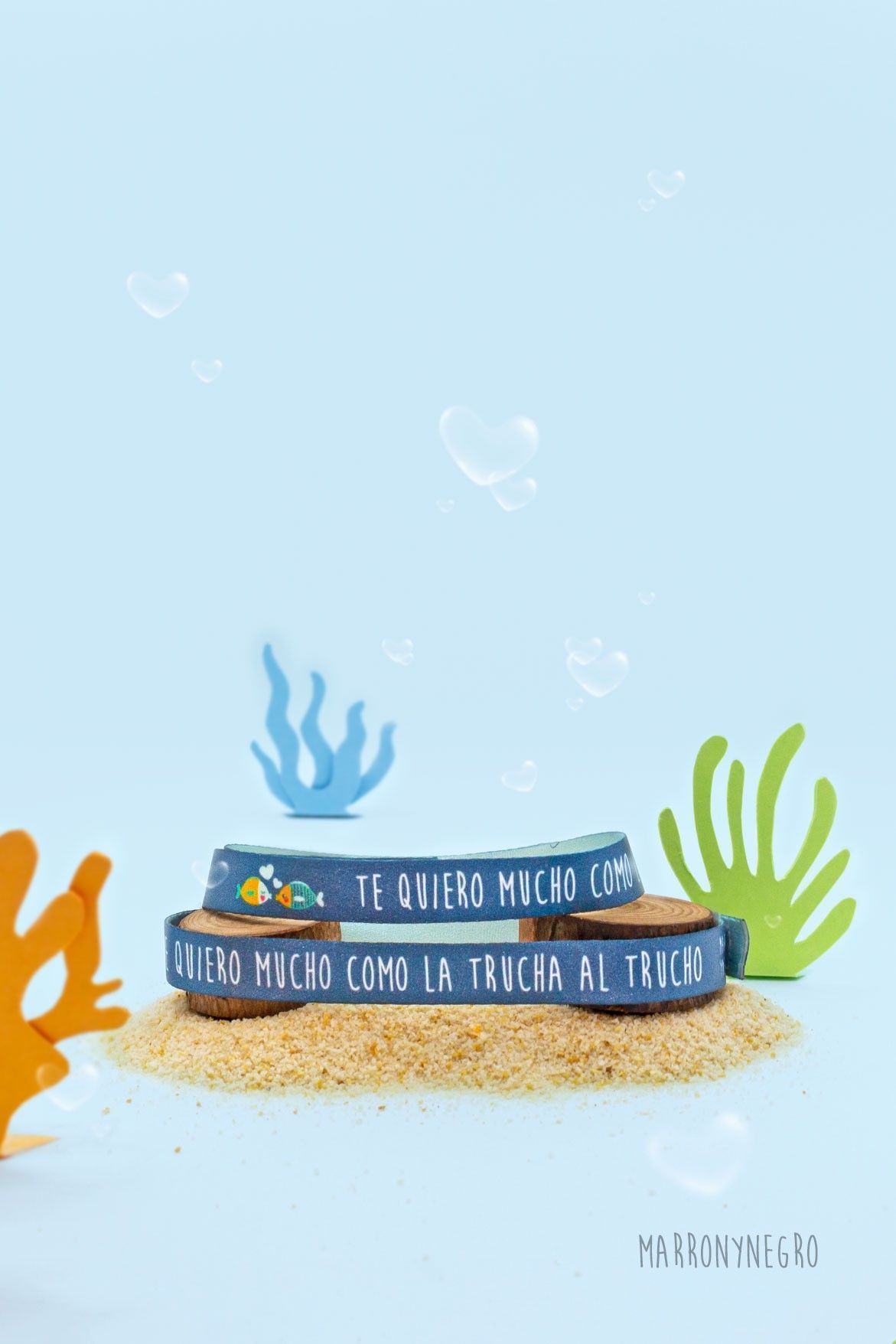 Pack 2 Pulseras Te quiero mucho como la trucha al trucho