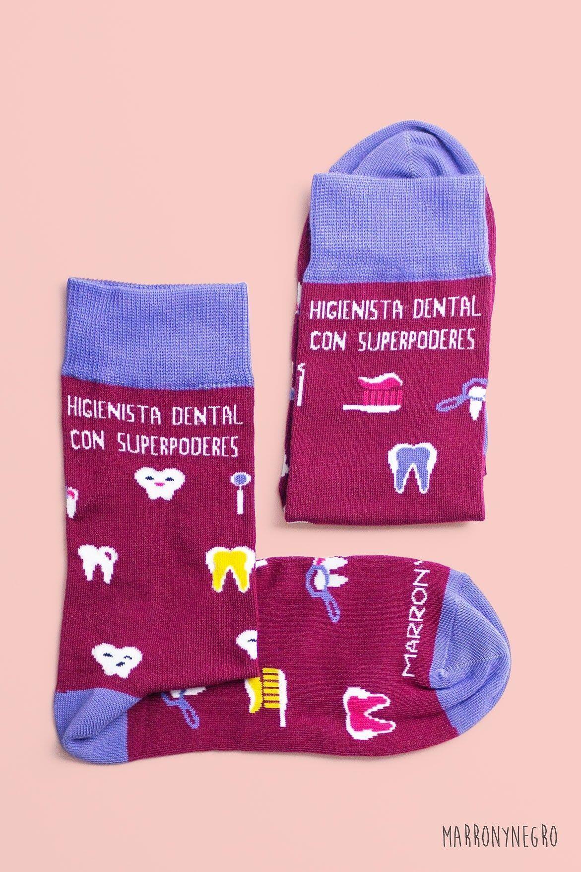 Calcetines Higienista Dental con superpoderes