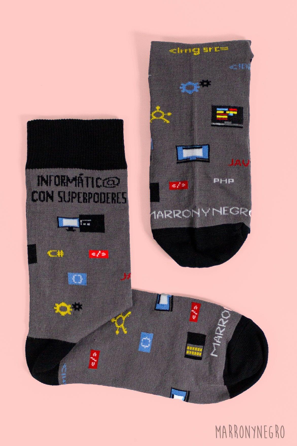 Calcetines Informátic@ con superpoderes