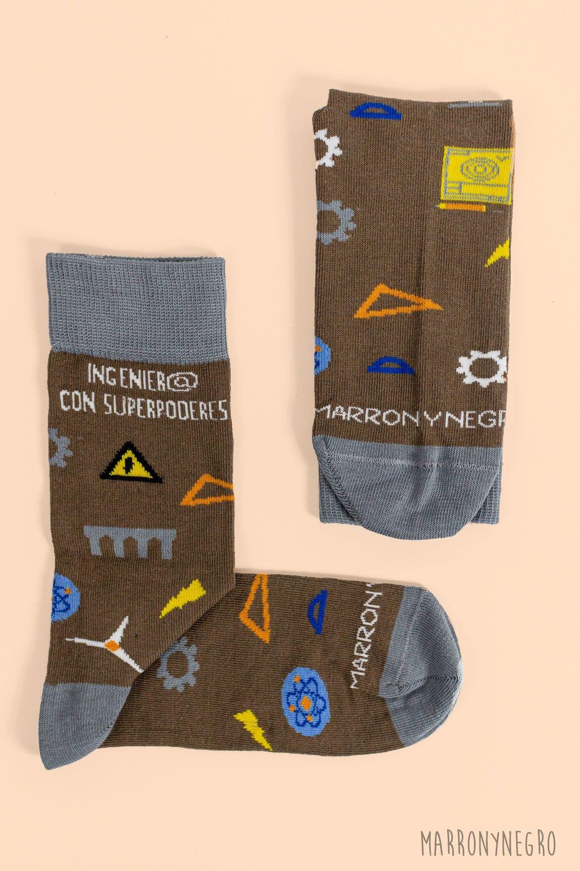 Calcetines Ingenier@ con superpoderes
