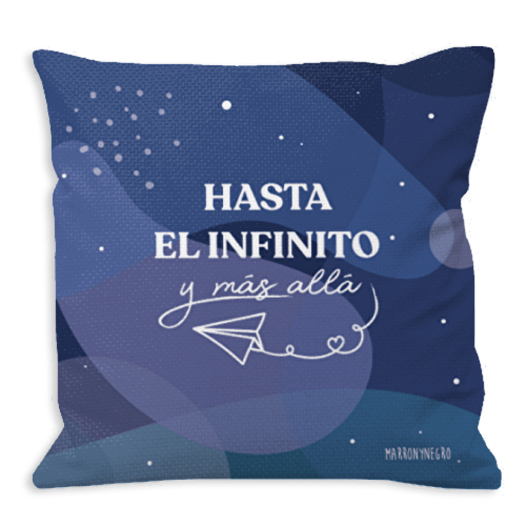 Cojín Reversible con relleno "Hasta el infinito y más allá"