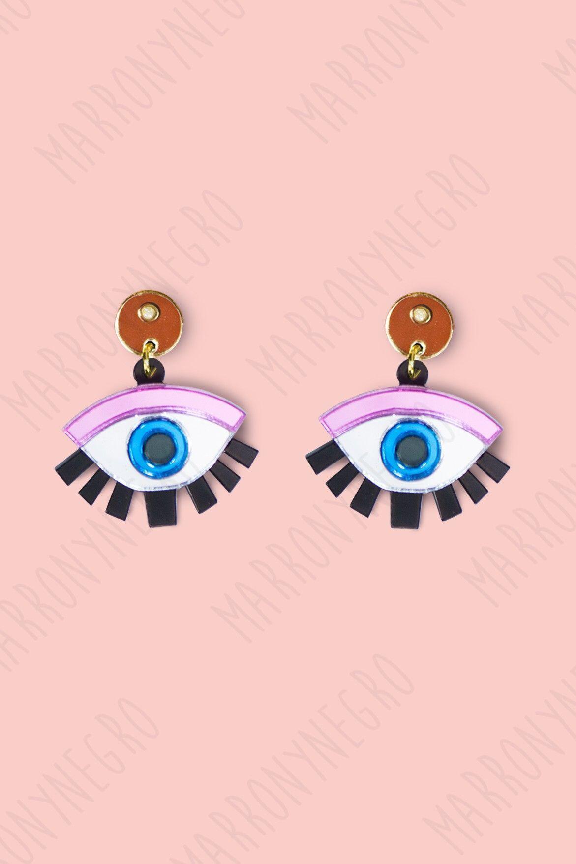 Pendientes Metacrilato Ojos