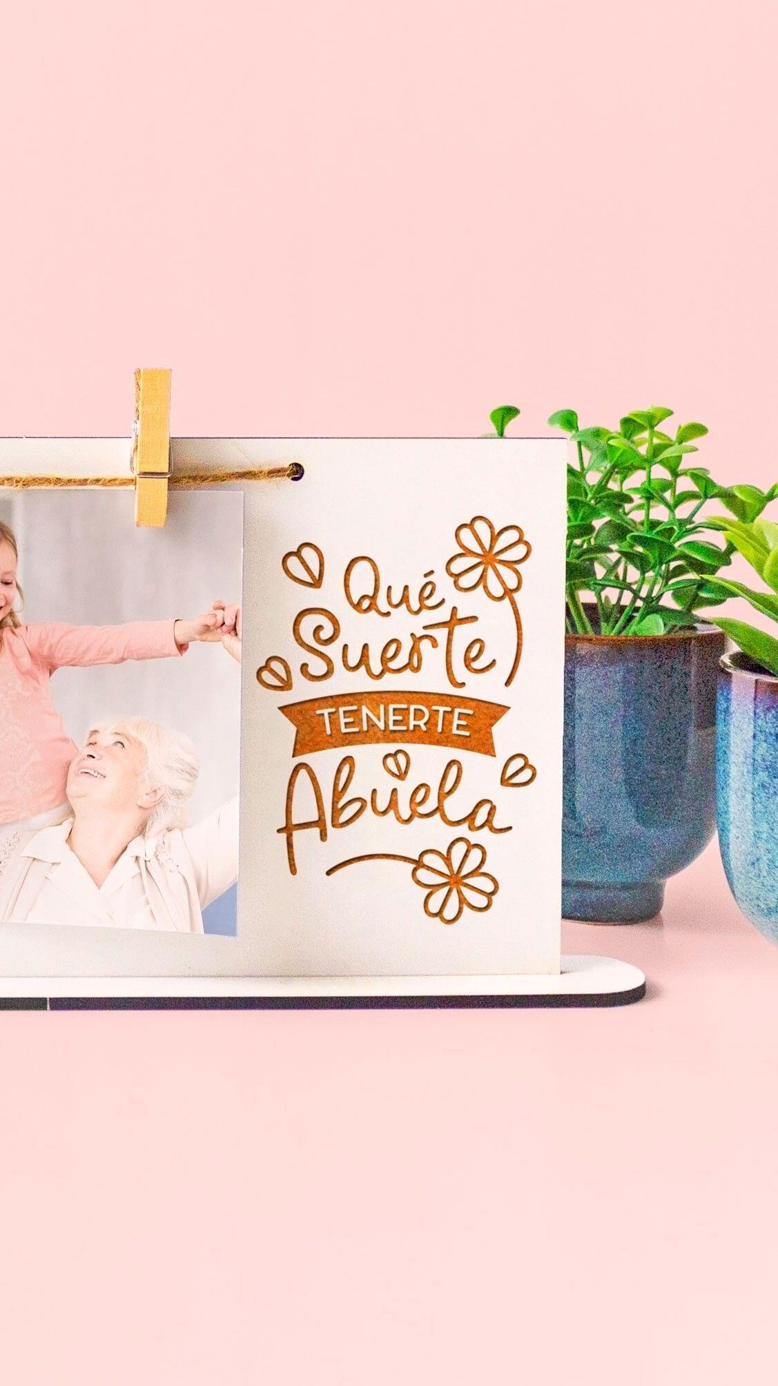 Portafotos Abuela qué suerte tenerte