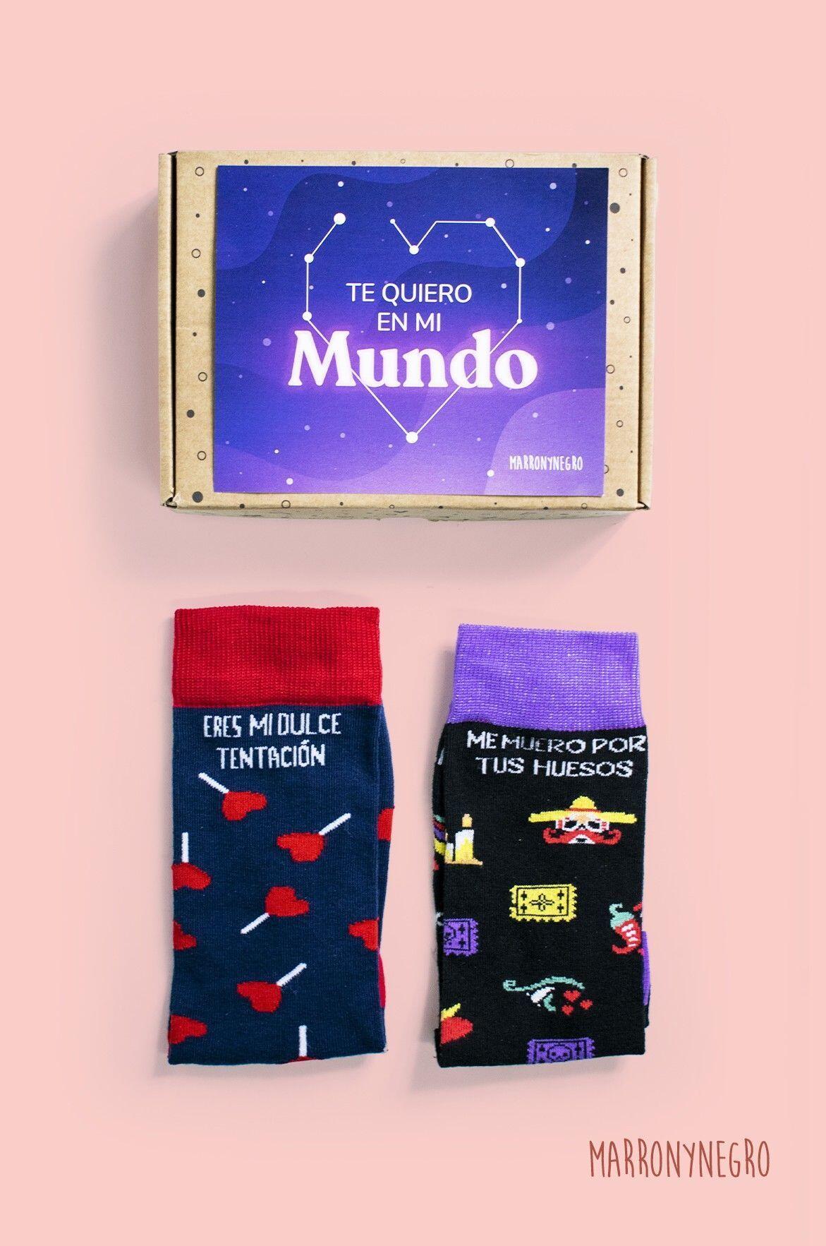 Pack 2 calcetines Mi dulce tentación + Me muero por tus huesos
