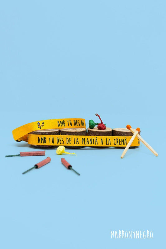 Pulsera especial fallas "Amb tu des de la Plantà a la Cremà"