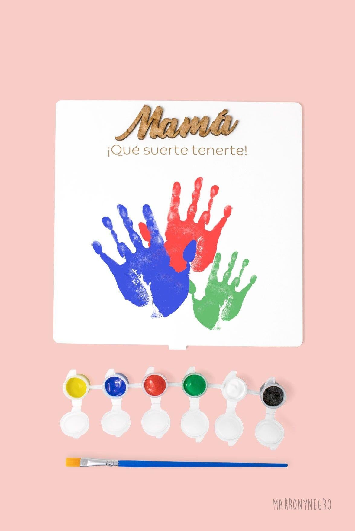 Cuadro Manitas Mamá Qué Suerte Tenerte