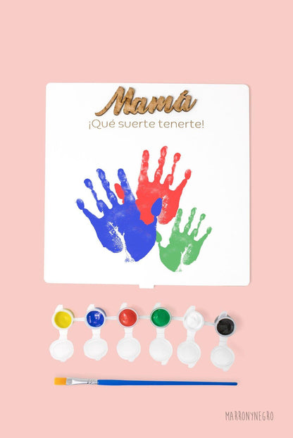 Cuadro Manitas Mamá Qué Suerte Tenerte
