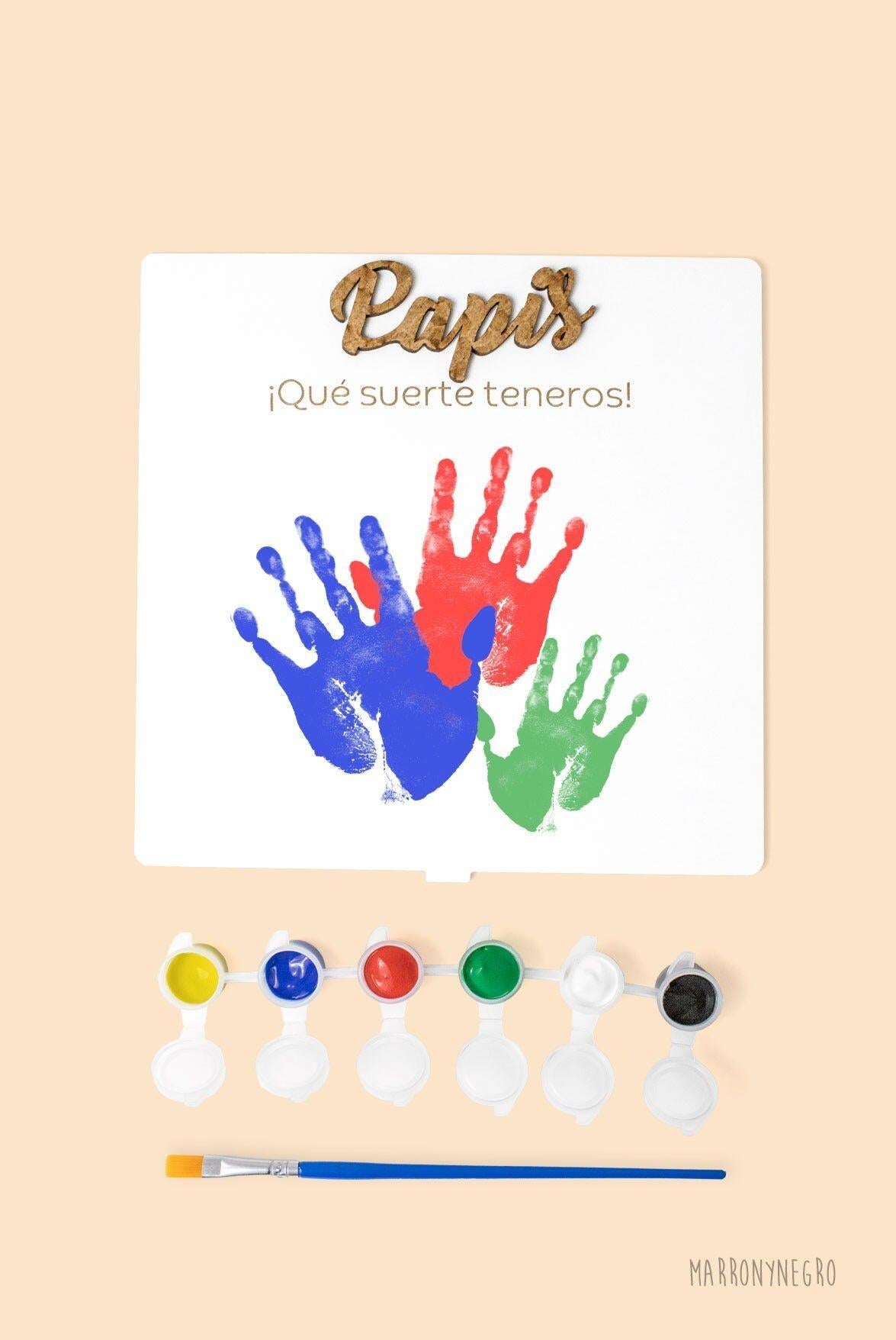 Cuadro Manitas Papis Qué Suerte Teneros