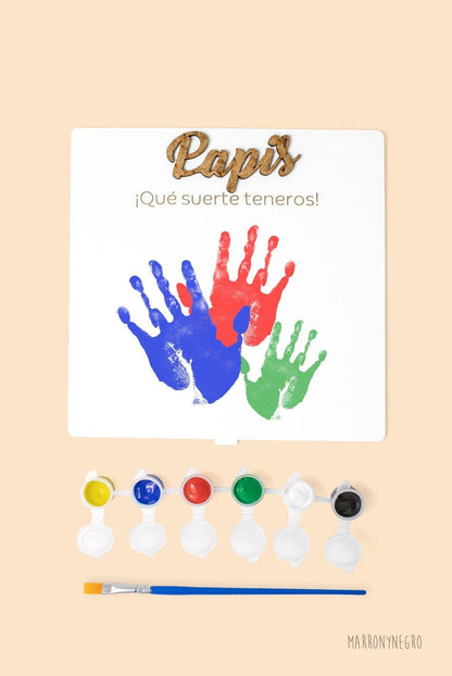 Cuadro Manitas Papis Qué Suerte Teneros