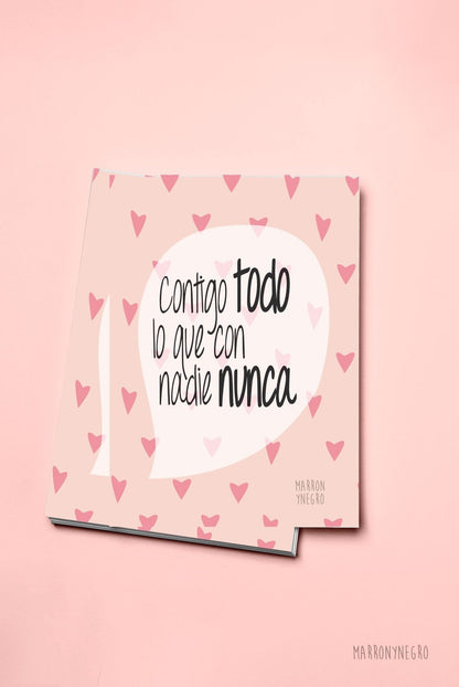 Pack Contigo todo lo que con nadie nunca- Calcetín
