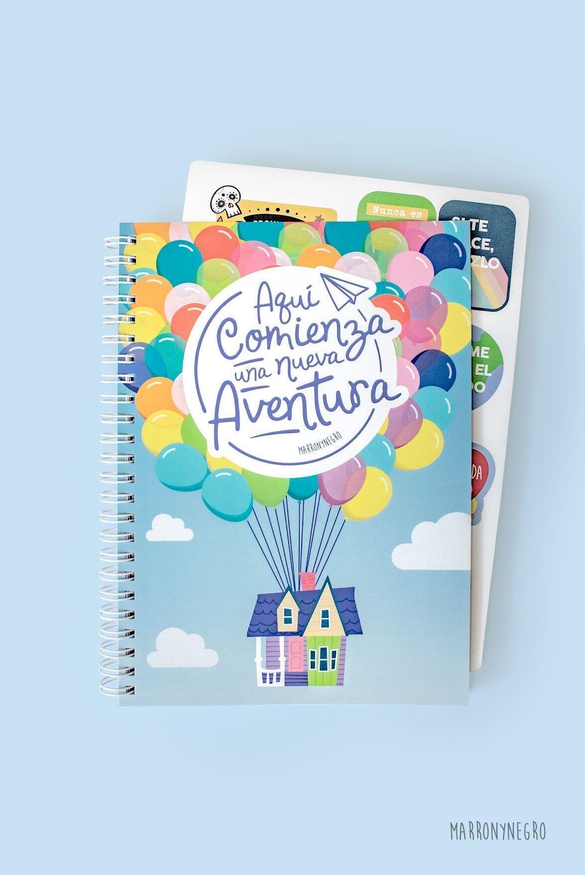 Cuaderno Aquí comienza una nueva aventura + Pegatinas