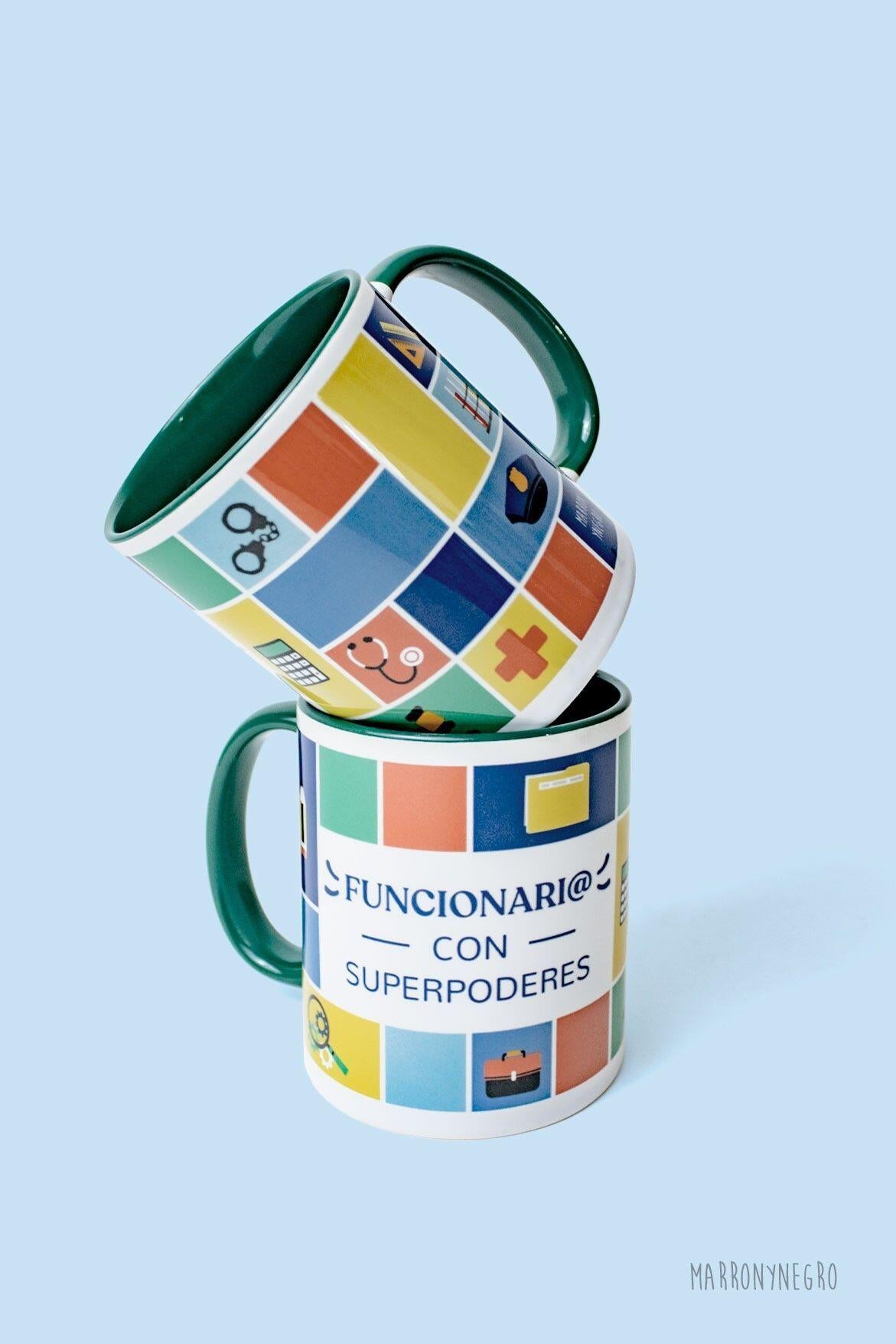 Pack taza Funcionario con superpoderes