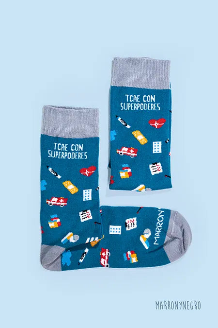Calcetines TCAE con superpoderes