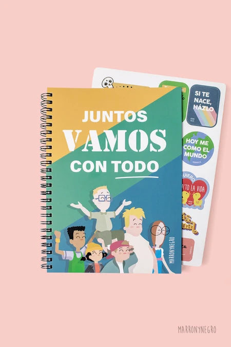 Cuaderno Juntos Podemos con Todo + Pegatinas