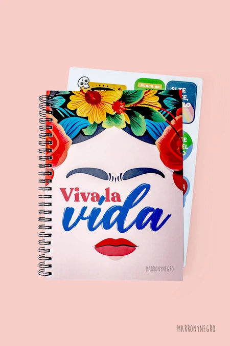 Cuaderno Viva la vida + Pegatinas
