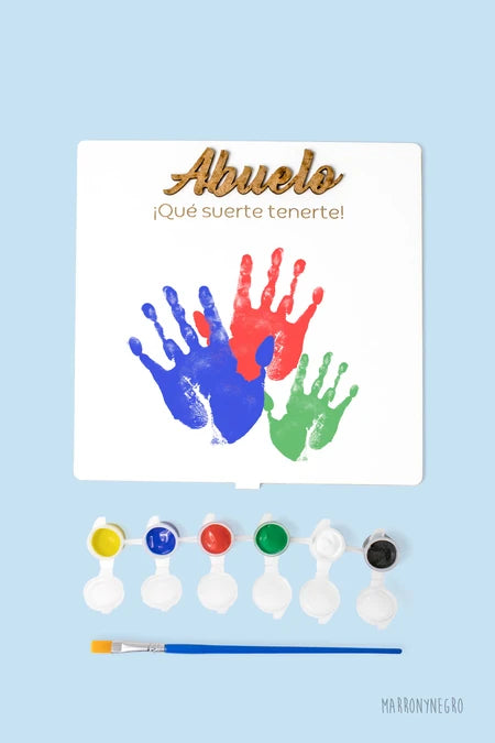 Cuadro Manitas Abuelo Qué Suerte Tenerte