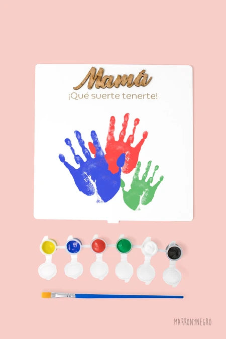 Cuadro Manitas Mamá Qué Suerte Tenerte