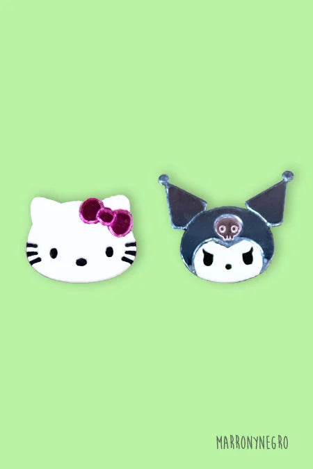 Pendientes Mini Hello Kitty y Kuromi