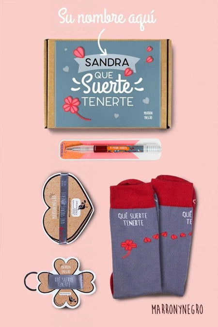 Pack Personalizado Qué suerte tenerte