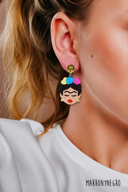 Pendientes Metacrilato Frida