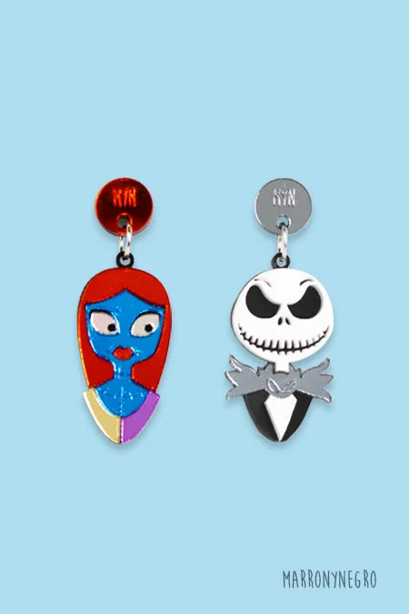 Pendientes Metacrilato Jack y Sally