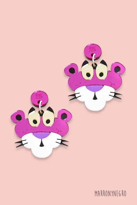 Pendientes Metacrilato La Pantera Rosa