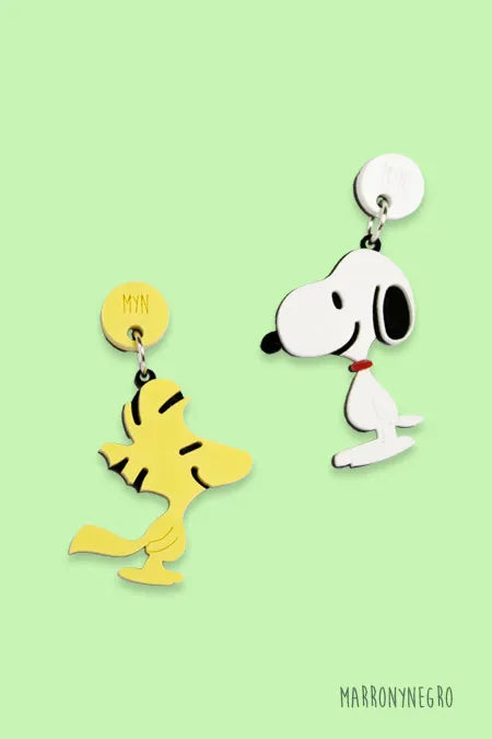 Pendientes Metacrilato Snoopy