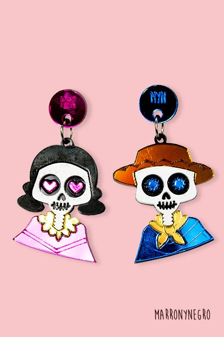 Pendientes Metacrilato Halloween - Calaveras