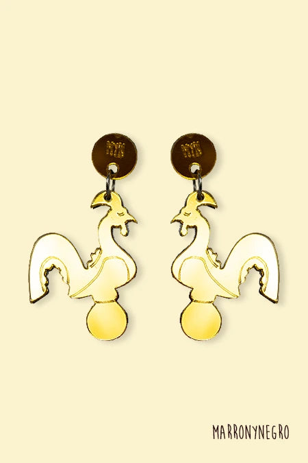 Pendientes Metacrilato Gallo de San Isidoro