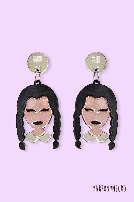 Pendientes Metacrilato Halloween - Miércoles Adams