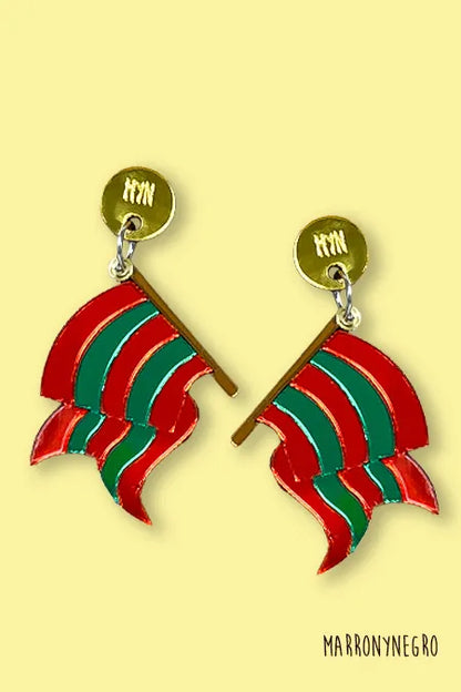 Pendientes Metacrilato Pendones de León