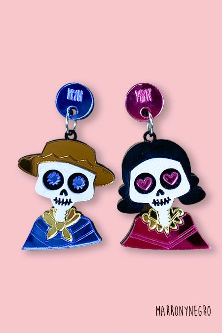 Pendientes Metacrilato Halloween - Calaveras
