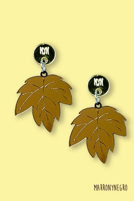 Pendientes Metacrilato Hojas