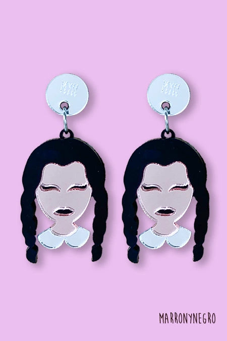Pendientes Metacrilato Halloween - Miércoles Adams
