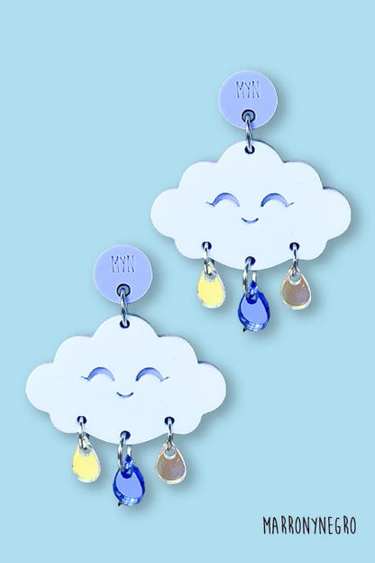 Pendientes Metacrilato Nube