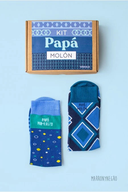 Pack 2 calcetines Papá Molón + Papá Primerizo