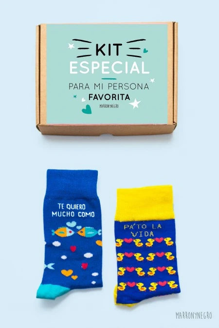 Pack 2 calcetines Pa'To La Vida + Te Quiero Mucho como la Trucha al Trucho